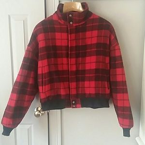 Woolrich men's bomber Buffalo plaid jacket